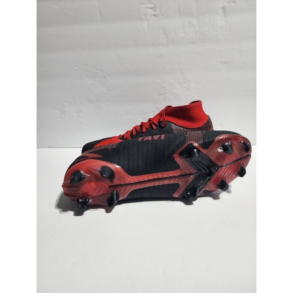 Nike Men size 8 Mercurial Superfly Customized YAVI Black and RED Soccer Cleats - Picture 9 of 11